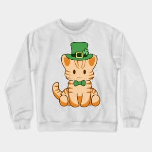 St Patrick Tabby Kitty Crewneck Sweatshirt